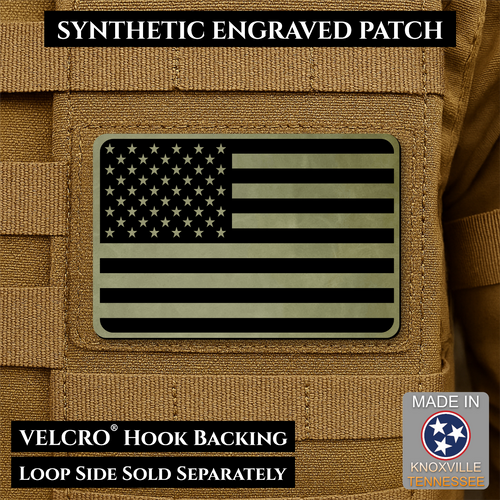 American Flag Patch | Made in USA | VELCRO® Brand Hook Backing